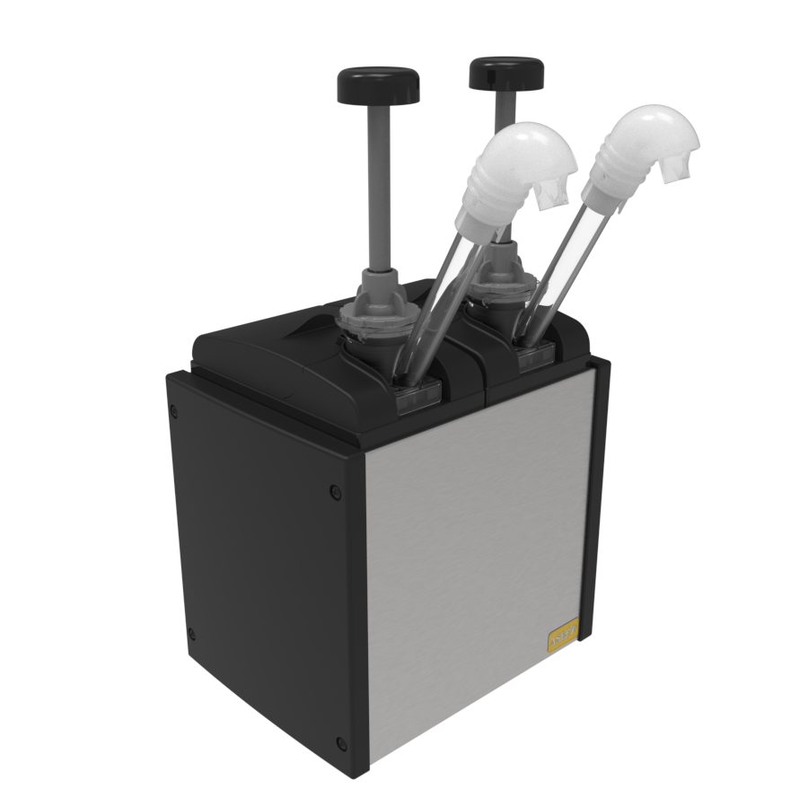 Tabletop / countertop portion controlled sauce dispenser - Double
